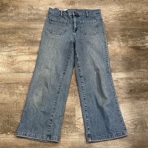 Marine Layer Light Blue Wide Leg Cropped Jeans Size 28
